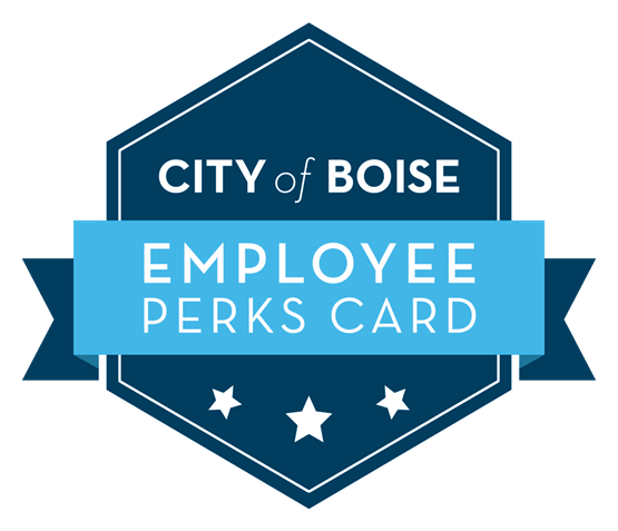Logo that reads "City of Boise Employee Perks Card"